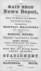 A X Burton and Fred's newstand flier